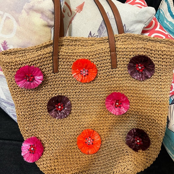 Jessica Simpson St. Pete straw tote - Picture 2 of 4
